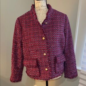 NWOT Talbots Tweed Blazer with Gold Buttons ( Size 12)